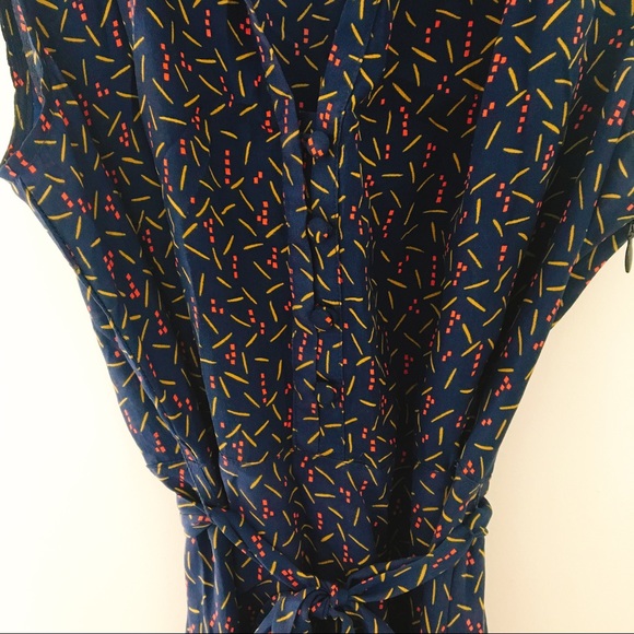 Forever21 Silk Patterned Blue Minidress - Picture 3 of 3